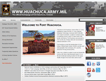 Tablet Screenshot of huachuca-www.army.mil