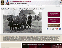 Tablet Screenshot of history.amedd.army.mil