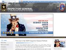 Tablet Screenshot of inspectorgeneral.mdw.army.mil