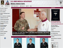 Tablet Screenshot of medicalservicecorps.amedd.army.mil